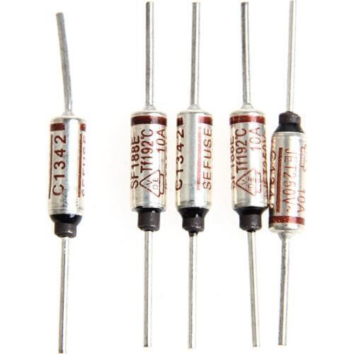 OOTDTY Temperature Mini Fuse 250 V 10A Thermal Metal Shell 192 Degree Temp Micro Cut