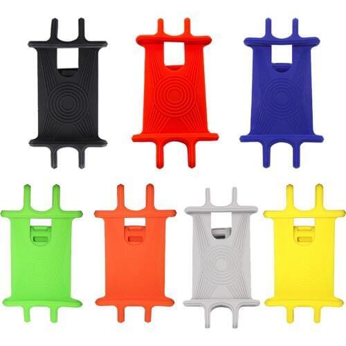 Bicycle Phone Holder For iPhone XS Max 7 Universal Motorcycle Phone Silicone Holder Bike Handlebar Stand Support Bracket