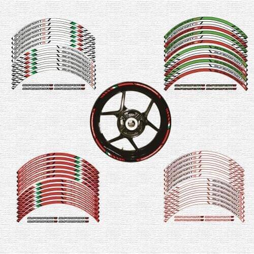 High quality motorcycle wheel decals waterproof Reflective stickers rim stripes For DUCATI SUP DUCATISUP