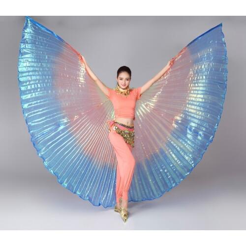 High quality women belly dance wings Adults Dance Wear Costume Isis Colorful Wings Butterfly Oriental Design Wings