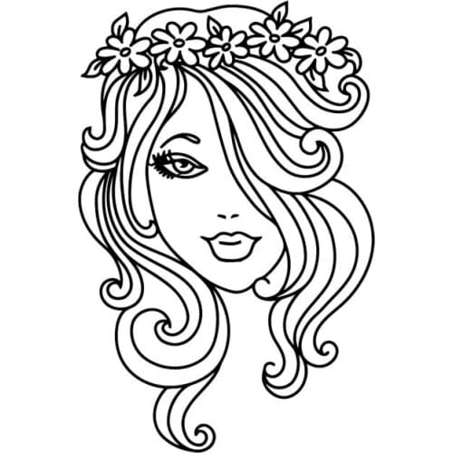 10.3*15.7CM Artistical Beautiful Girl Fashion Cool Style Car Sticker Black/Silver Vinyl Decal Silhoutte Design C20-0993