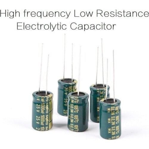 100pcs Low ESR Capacitor 25V 1000UF for FPV ESC or Flight Controller
