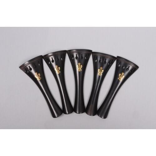 5pcs violin tailpiece 4/4 ebony violin parts&accessories Top grade inlay