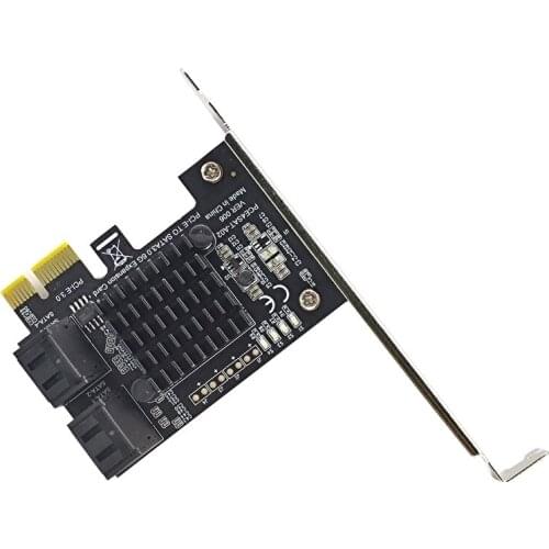 Pci E Adapter 4 Port Sata 3.0 to Pcie X1 Gen3 Expansion Adapter Card Sata 3 Iii Pci-E Pci Express Converter Asm1064