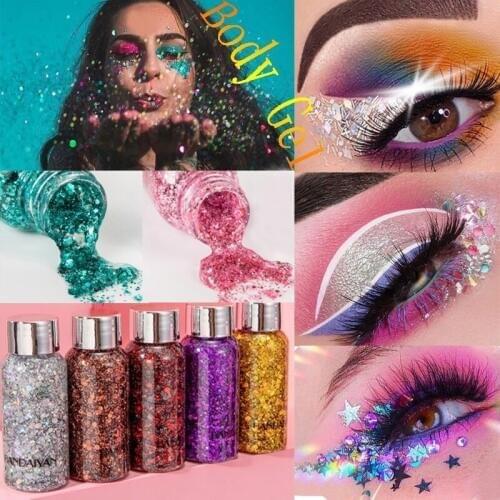 1 Piece Eyes Sequins Glitter Powder Party Makeup Shining Sequined Colorful Face Eyes Lip Body Hair Glitter Flash Nails Cosmetic