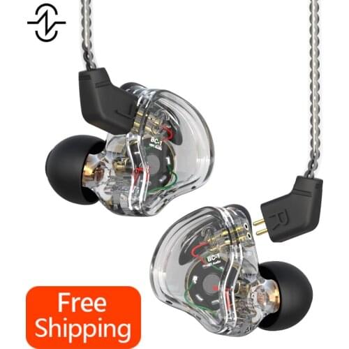 AK CCZ Melody DD and BA hybrid in-ear HIFI Earphones OFCcable Headphones Earbuds IEM Music Sport Earphone KBEAR Plume Audiophile