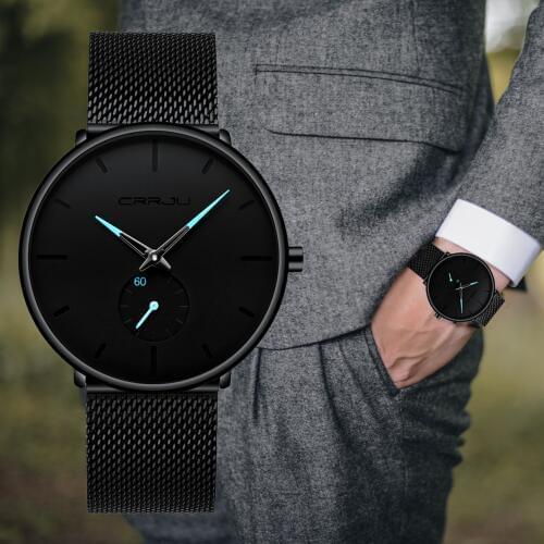 CRRJU Mens Waterproof Watch