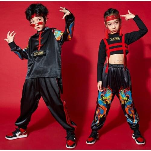 ChildrenS Day Hip-Hop Modern Dance Clothes Street Dance Wear Chinese Style Girls Cheongsam Catwalk Jazz Dance Costumes DQS6140