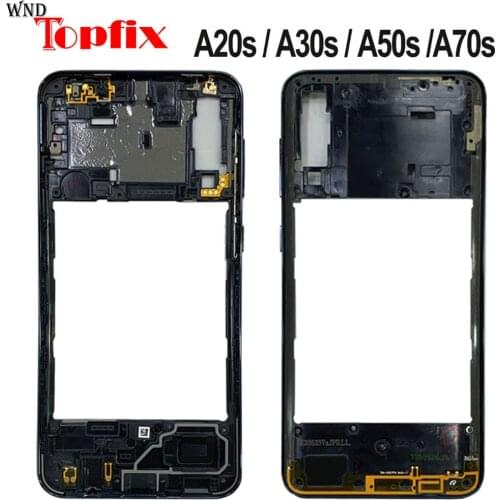 For Samsung A10s A20s A30s A50s A70s Middle Frame A107F A207F A307F A507F A707F Middle Frame Bezel Middle Plate Replacement Part