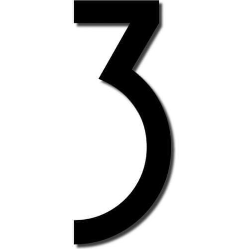 Customized HOUSE NUMBER Avenida 6 High Quality Acrylic Large Cool Stylish Modern Gloss Black
