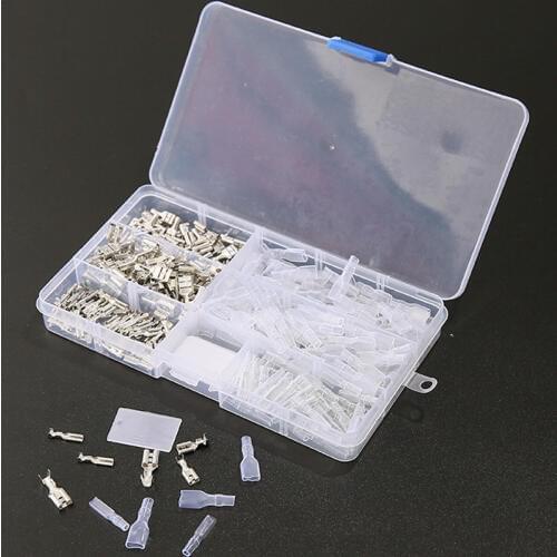 300Pcs Insulated Male Female Wire Connector Electrical Wire Crimp Terminals 2.8/4.8/6.3mm Spade Connectors Kit