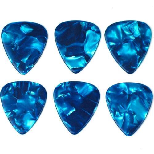Lots of 100pcs Ultra Heavy 1.5mm Gauge Celluloid Guitar Bass Picks Plectrums Sky Blue Pearl