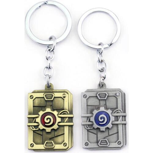 MQCHUN Hearthstone Heroes Of Warcraft Keychain Zinc Alloy Logo pendant keyring Fashion Game Jewelry Metal Key Chain Charms Gift