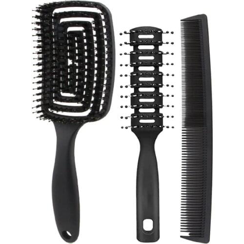 3pcs Hair Brush Set Brush and Comb Set Hair Styling Tools for Long Short Straight Curly Hair Massage