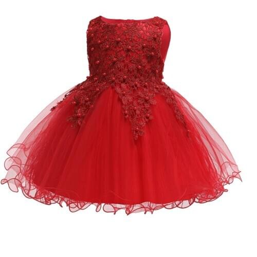 2020 new fashion childrens clothing Childrens dress lace color matching girl princess