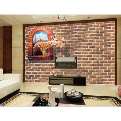 Custom papel DE parede infantil,3D deer, cartoon murals for children room, the boys and girls bedroom wall waterproof wallpaper