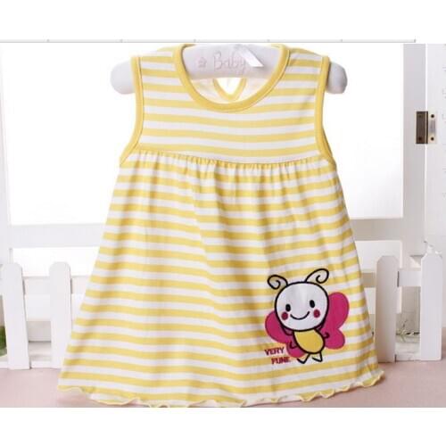 Cute Vestido infantil Baby Girl Dress Cotton Regular Sleeveless A-Line Dresses Casual Clothing Minin Princess 0-24 Months