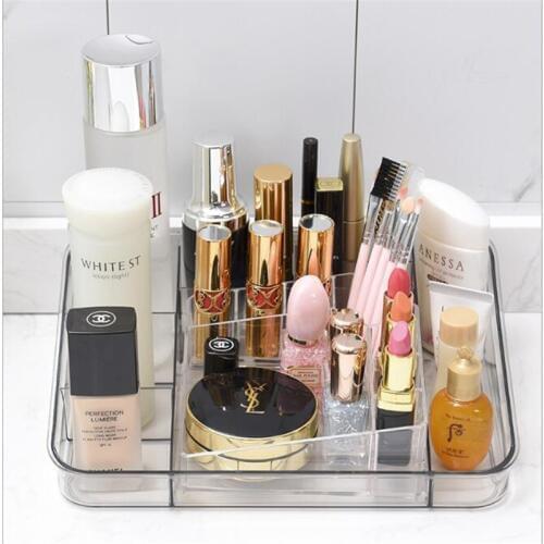 Transparent lipstick cosmetic box Desktop Storage Box creative Japanese-style bathroom finishing Storage Box Large clear