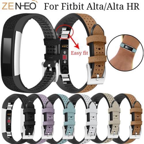 Genuine Leather Watchband For Fitbit Alta/Alta HR Smart watch Strap Replacement For Fitbit Alta HR Wristband Bracelet Wrist Band