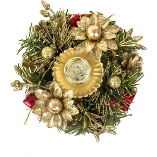 Christmas Candle Holder 12 x5cmAltın christmas decorations рождественские украшения