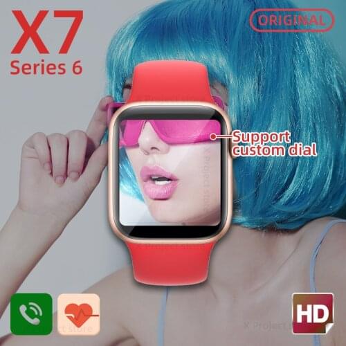 X7 smart watch series 6 smartwatch same G500S ECG heart rate Bluetooth watches Call men women PK amazfit iwo12 W26 T600 X6 G500