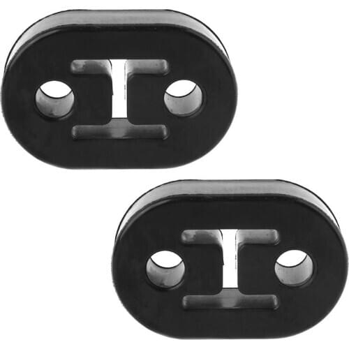 2 Pcs Heavy Duty Exhaust Hanger Bushing Support 2 Holes Bracket Rubber Mount 11.5mm/10mm Holes