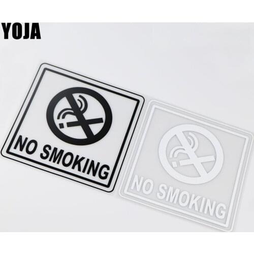 YOJA 15X15.1CM NO SMOKING Warning Whole Body Car Sticker Decoration Vinyl Decal ZT4-0178