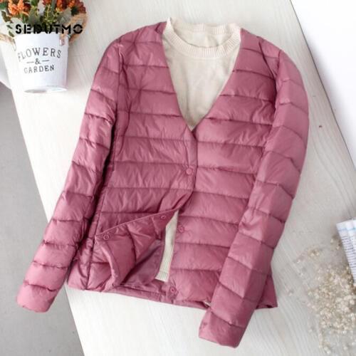 SEDUTMO Winter Plus Size 4XL Duck Down Jacket Ultra Light Coat Short Autumn Slim Casual Puffer Jacket ED836