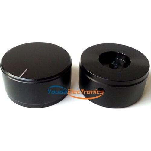 1PC 44X22mm Dull Polish Black Aluminium volume potentiometer Knob for Guitar Amplifier 6.0mm