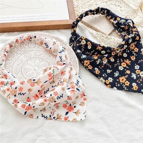 1PC Floral Printing Hairbands Triangle Headband Hair Holders Girls Cute Elasticity Hair Accessories Cute Summer Headpiece