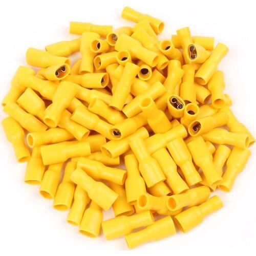 10PCS/Set FDFD5-250 FDFD5.5-250 Female Insulated Electrical Crimp Terminal Connectors Cable Wire Connector