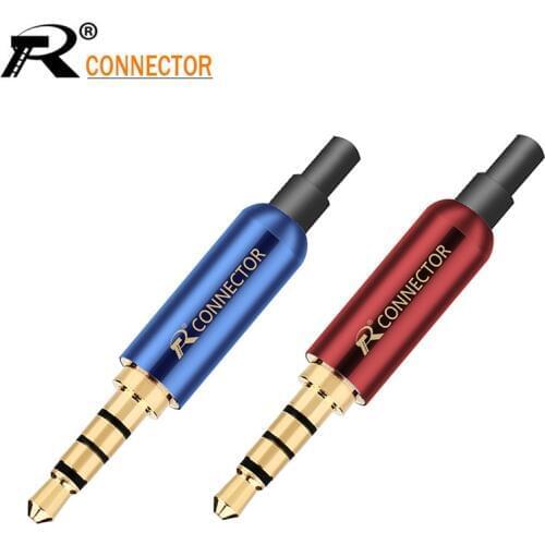 100pcs luxury quality Audio Jack 3.5mm earphone plug+Black Tail Plug clamps for DIY Headset Earphone