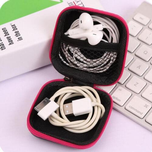 200pcs Square EVA Earphone Wire Organizer Box Data Line Cables Storage Box Case Container Organizer Coin Boxs ZA5350