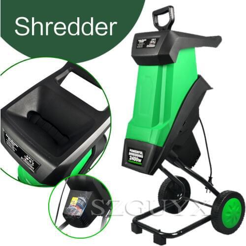 220V/2400W high power electric shredder Multifunctional leaf branch shredder Garden tool wood chipper