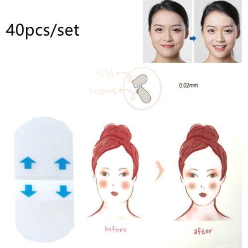 40 Pcs/Set Invisible Thin Face facial Stickers Facial Line Wrinkle Sagging Skin Slim Patch V Line Face Tape