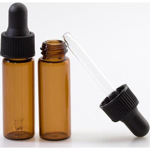 5ml Glass Dropper Bottle , 5cc Small Vials With Pipette For Cosmetic Perfume Essential Oil Bottles F172