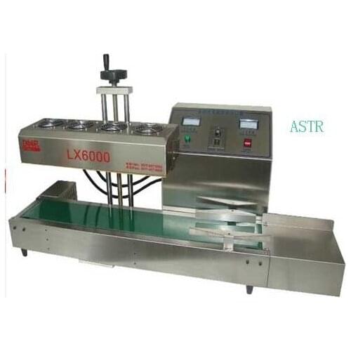 Automatic continuous electromagnetic induction sealing machine aluminum foil membrane glass plastic bottles capping machine