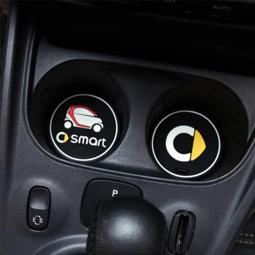 Car Coaster Water Cup Bottle Holder Anti-slip Pad Mat For Smart Fortwo Forfour 453 Interior Decoration Car Styling Accessories