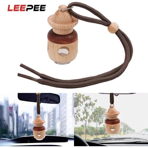 Car Hanging Perfume Bottle Rearview Mirror Ornament Air Freshener Empty Glass Bottle For Essential Oils Diffuser Car-styling