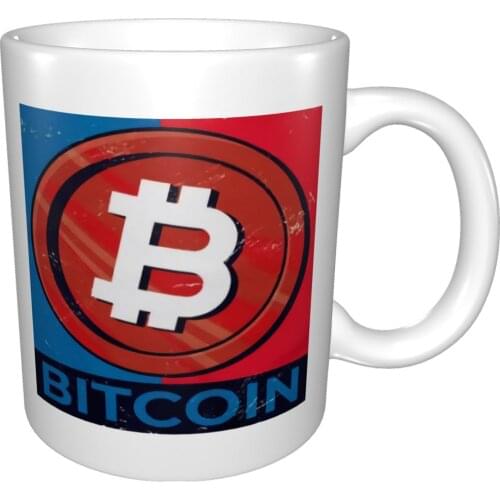 Bitcoin Uomo Cryptovaluta Logo In Cotone Mug Coffee Cup Coffee Mug Thermal Mug Beer Plastic Vase Hard
