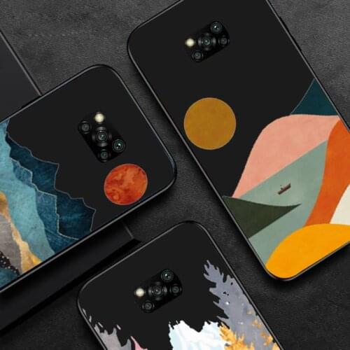Mountain Marble Moon Phone Case For Huawei P40 P20 P30 Mate 40 20 10 Lite Pro Nova 5t P Smart 2019