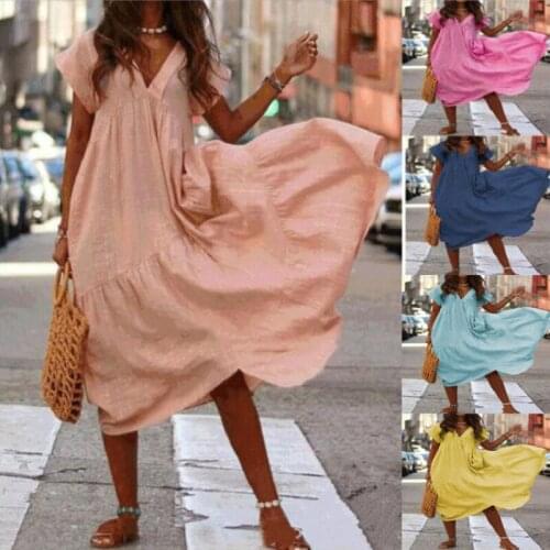 Conncozy Summer Cotton Dresses