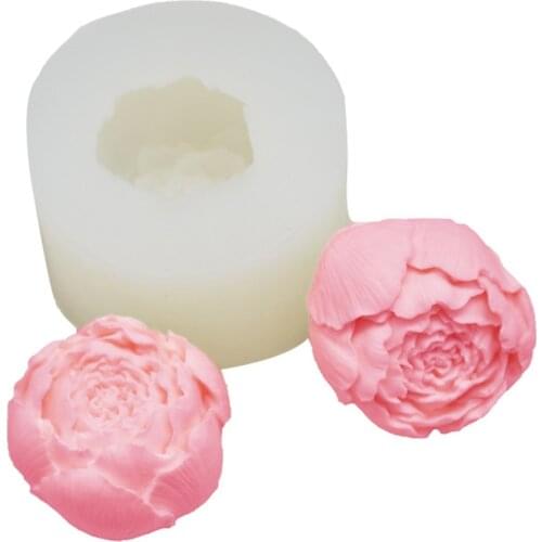 Flower Rose Silicon 3D Soap Mold Cake Decoration DIY Resin Clay Candle Mould