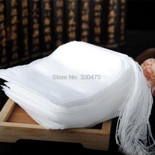 By dhl 200 lot practical 100Pcs/Lot Teabags 5.5 x 7CM Empty Tea Bags With String Heal Seal Filter Paper for Herb Loose Tea