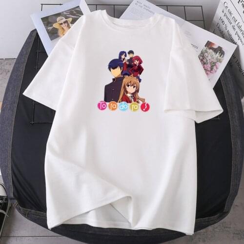 Toradora Anime Japan T-shirts Woman Summer Fashion Tees Hip Hop Short Sleeve Casual Female Clothing Anime 2021 New Camisetas