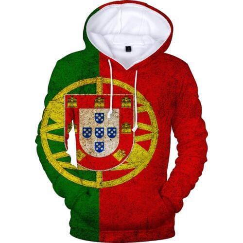 Portugal National Flag 3D Hoodie Sweatshirt Men/Women Argentina Canada Brazil USA Hoodies Sweatshirts Harajuku Jacket Clothes