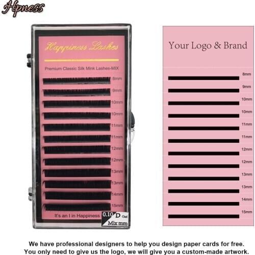 Individual Classic Soft Natural Eyelash Extension Your Private Label Own LOGO Free Design Makeup Lash For Salon 100% Hand-Made
