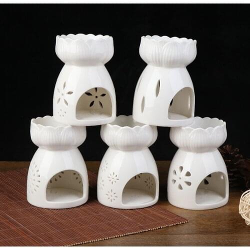 Ceramic Candle Holder Oil Incense Burner Hollow Bottles for Bedroom Home Creative Essential Oil Aromatherapy Ceramic