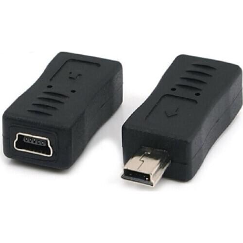 Mini 5Pin Male to mini 5Pin T port Female Adapter