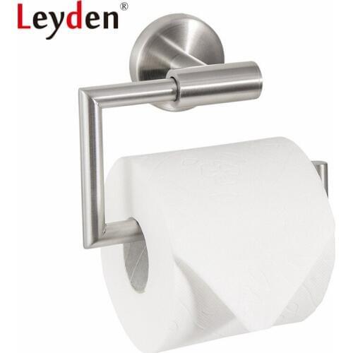 Leyden Stainless Steel Bathroom Toilet Paper Holder Roll Brushed Nickel Wall Mounted WC Paper Holder Rack Bathroom Accessories